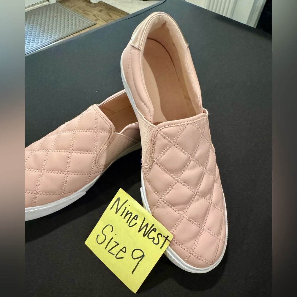 Nine West Pink Quilted Casual Sneakers- Size 9